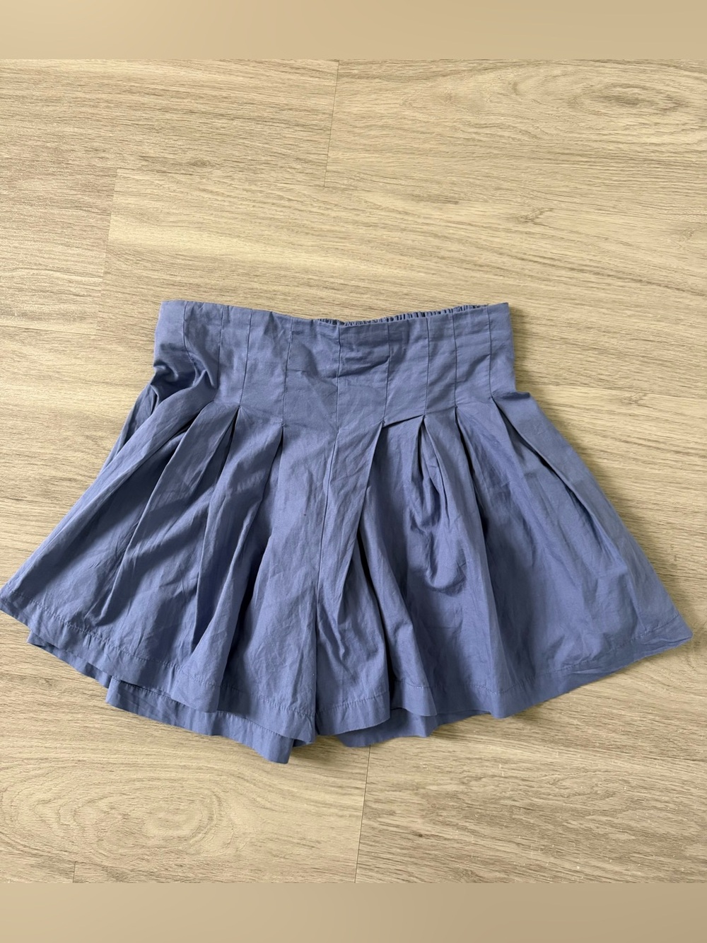 Free People Periwinkle Pleated High-Waist Skort